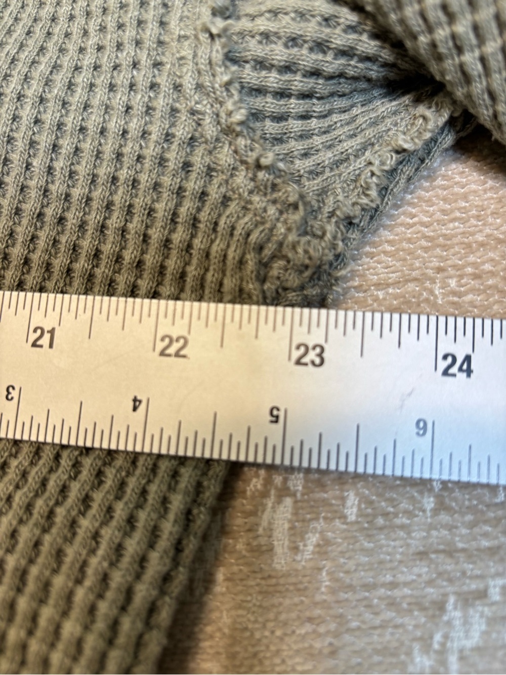 Aerie Lumberjane Waffle Knit Polo Pullover Sweatshirt Olive Green Small - Picture 4 of 9